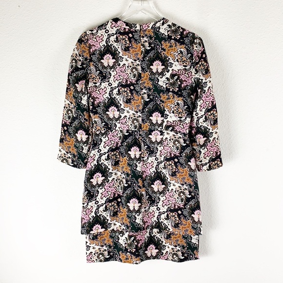 A.L.C Tordi Paisley Print Silk Tiered Dress 4 - Picture 3 of 11